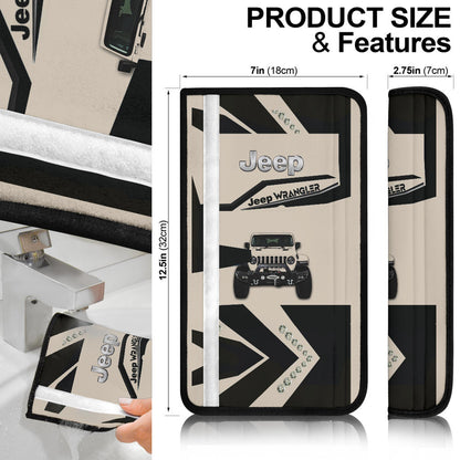 Cream White Jeep Car Seat Belt Cover Custom Car Accessories