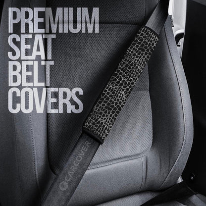 Crocodile Skin Seat Belt Covers Custom Animal Skin Printed Car Interior Accessories
