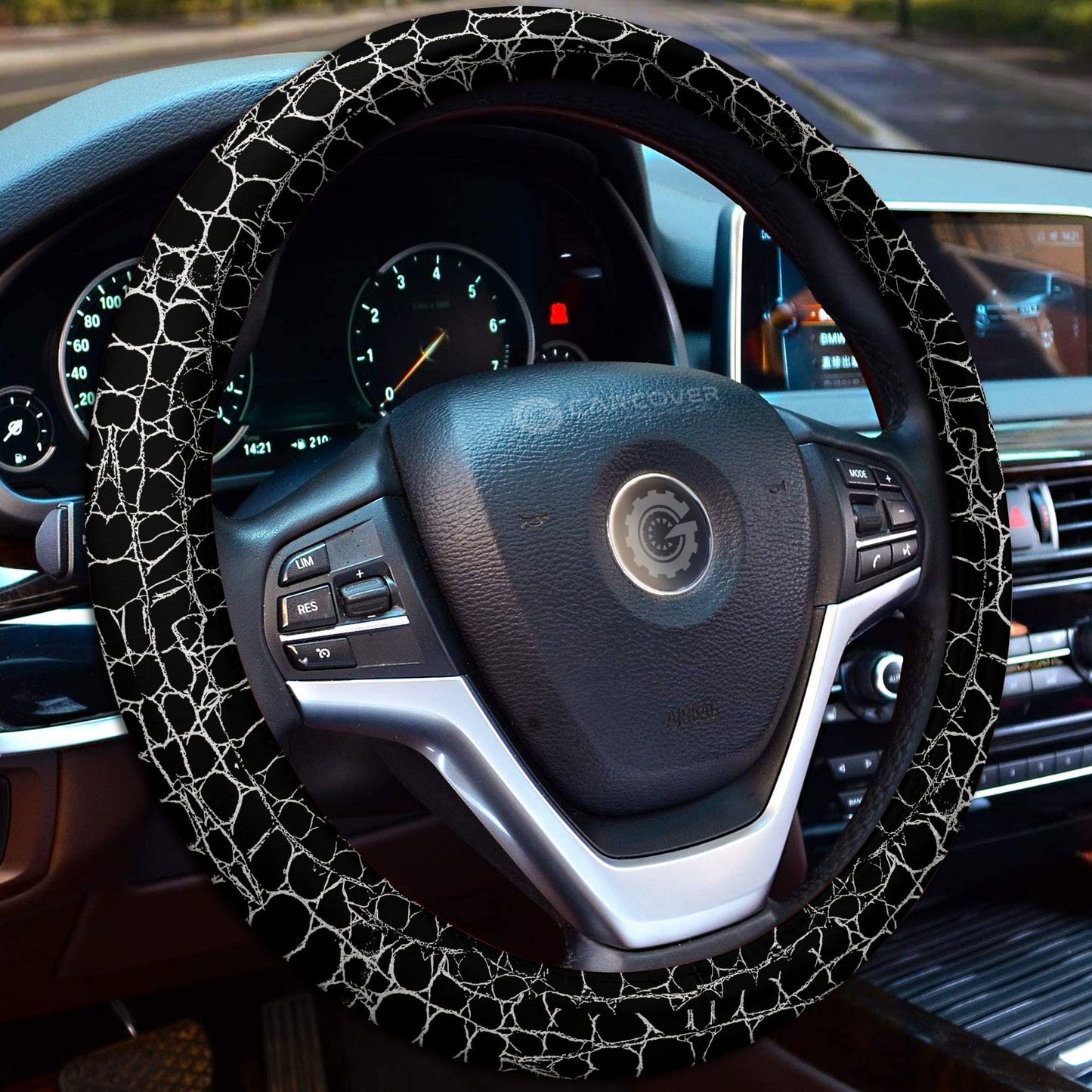 Crocodile Skin Steering Wheel Cover Custom Animal Car Interior Accessories
