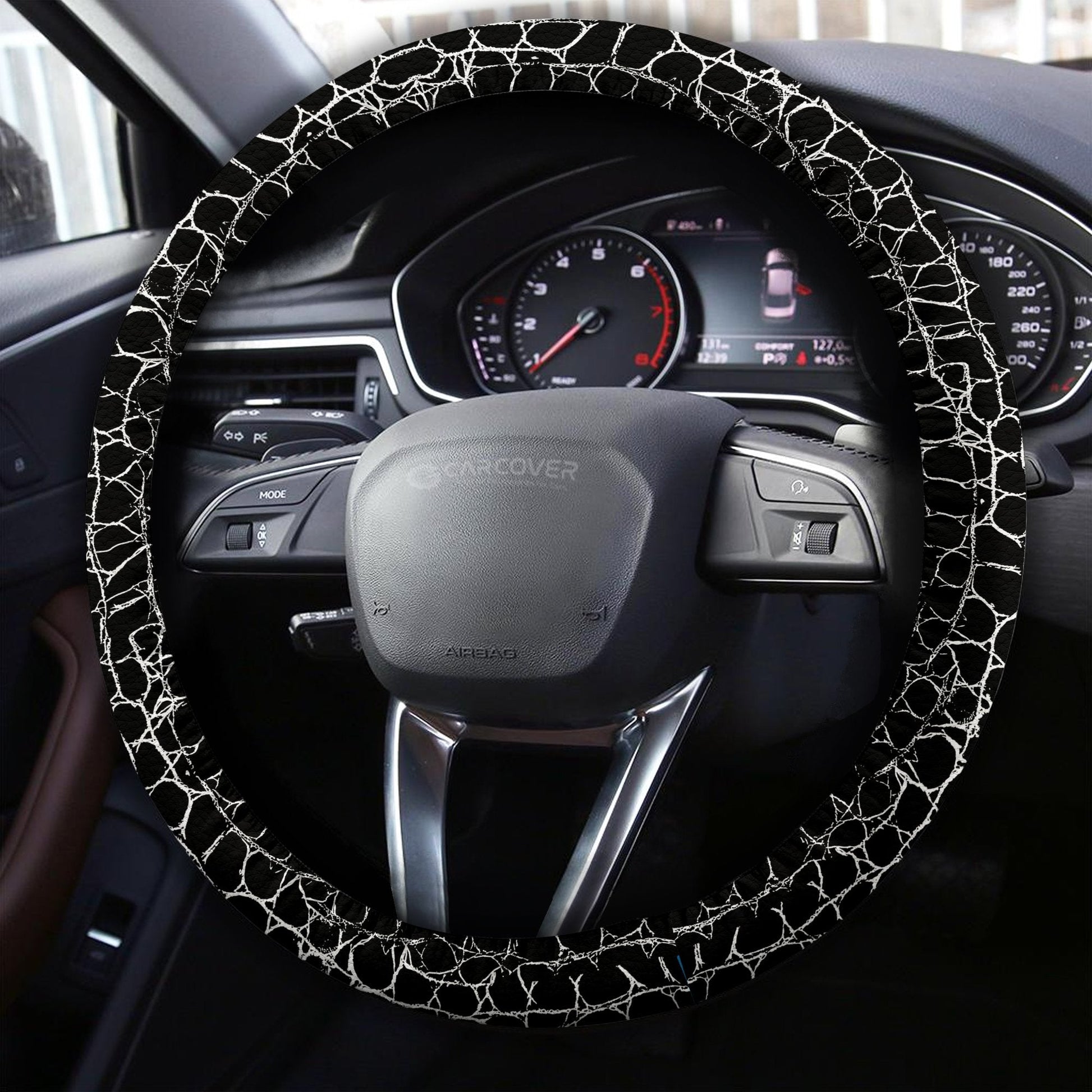 Crocodile Skin Steering Wheel Cover Custom Animal Car Interior Accessories