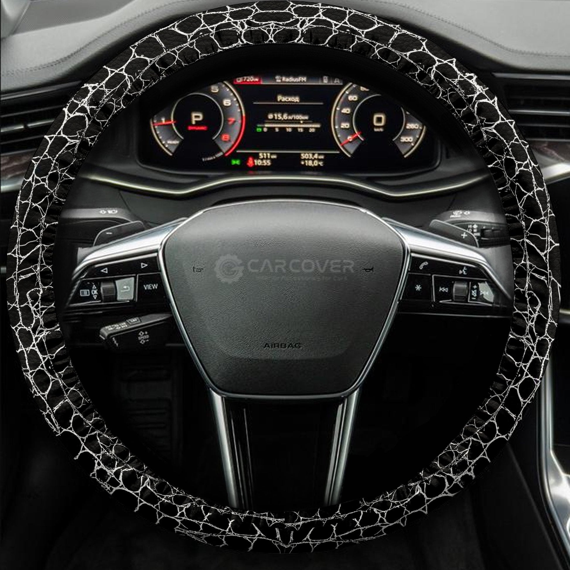 Crocodile Skin Steering Wheel Cover Custom Animal Car Interior Accessories