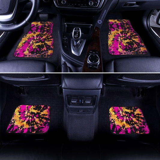 Crumple Tie Dye Car Floor Mats Custom Hippie Car Accessories
