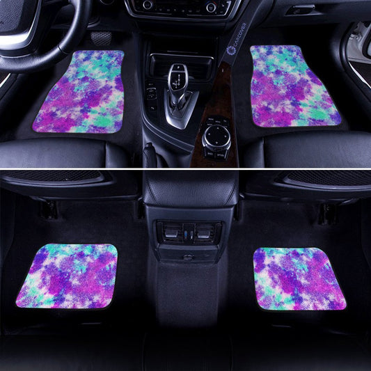 Crumple Tie Dye Car Floor Mats Purple Custom Hippie Car Accessories