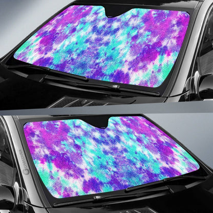 Crumple Tie Dye Car Sunshade Custom Printed Hippie Car Accessories