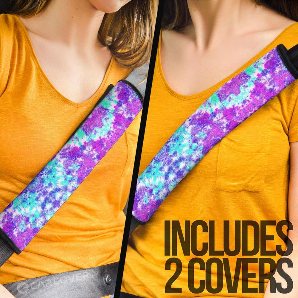 Crumple Tie Dye Seat Belt Covers Custom Hippie Car Accessories Gifts