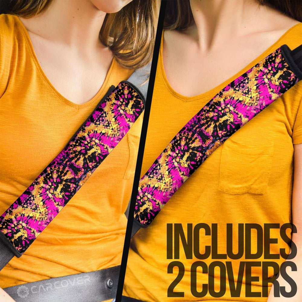 Crumple Tie Dye Seat Belt Covers Custom Hippie Car Cardecorations Gifts