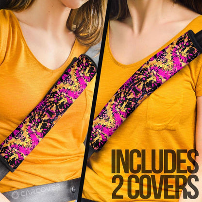 Crumple Tie Dye Seat Belt Covers Custom Hippie Car Cardecorations Gifts
