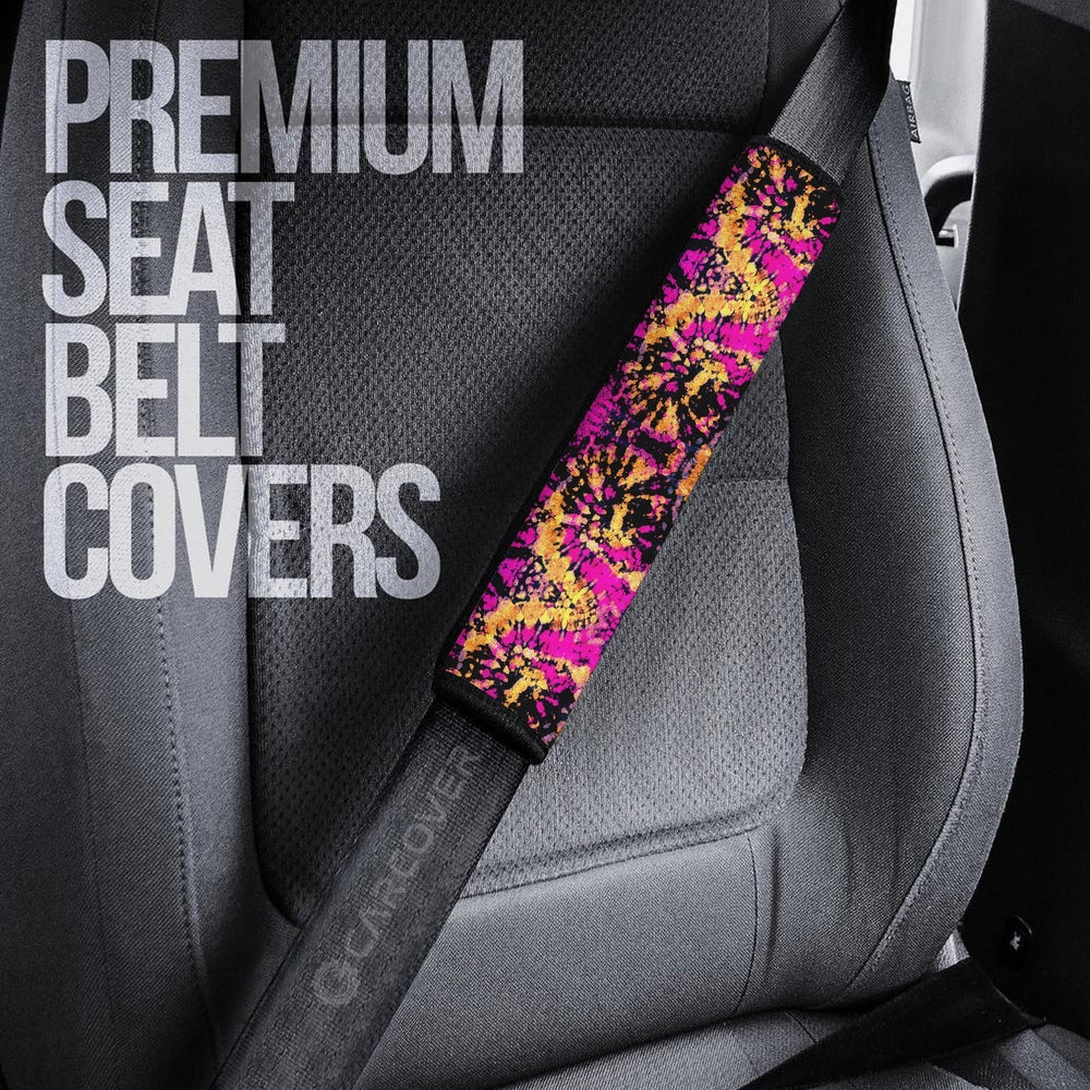 Crumple Tie Dye Seat Belt Covers Custom Hippie Car Cardecorations Gifts