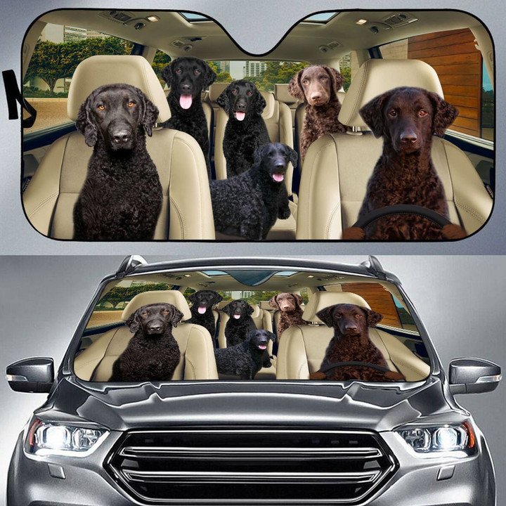 Curly Coated Retriever All Over Printed 3D Sun Shade