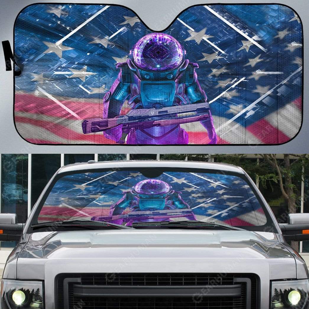 Gearhumans Custom Car Auto Sunshade Astronaut