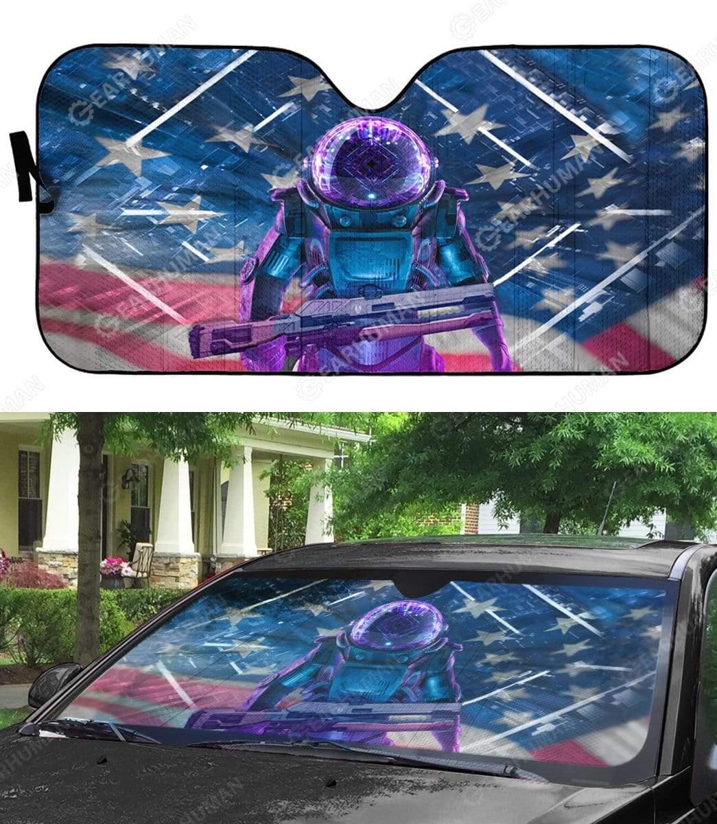 Gearhumans Custom Car Auto Sunshade Astronaut