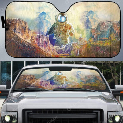 Gearhumans Custom Car Auto Sunshade Astronaut