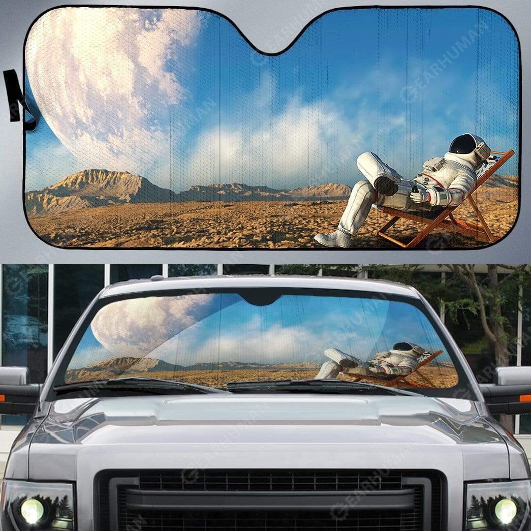 Gearhumans Custom Car Auto Sunshade Astronaut