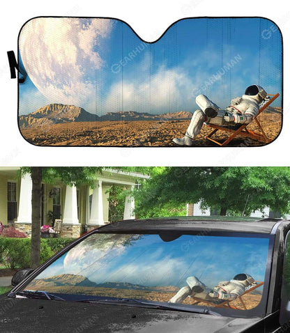 Gearhumans Custom Car Auto Sunshade Astronaut