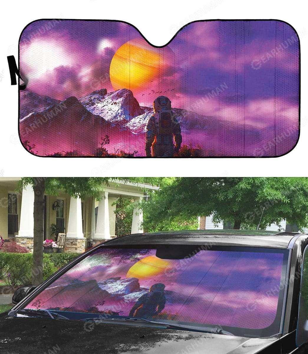 Gearhumans Custom Car Auto Sunshade Astronaut