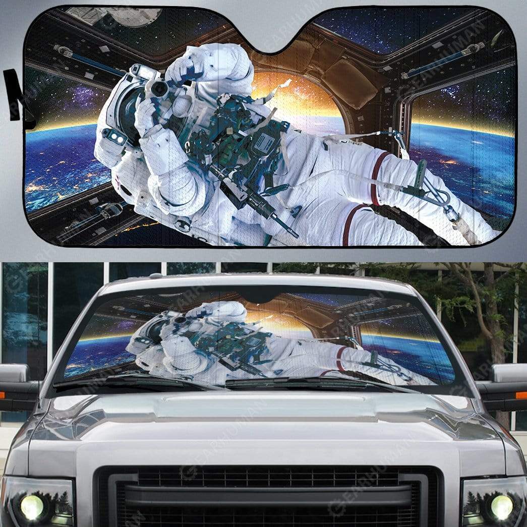 Gearhumans Custom Car Auto Sunshade Astronaut