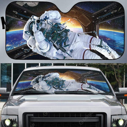 Gearhumans Custom Car Auto Sunshade Astronaut