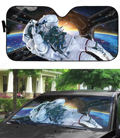 Gearhumans Custom Car Auto Sunshade Astronaut