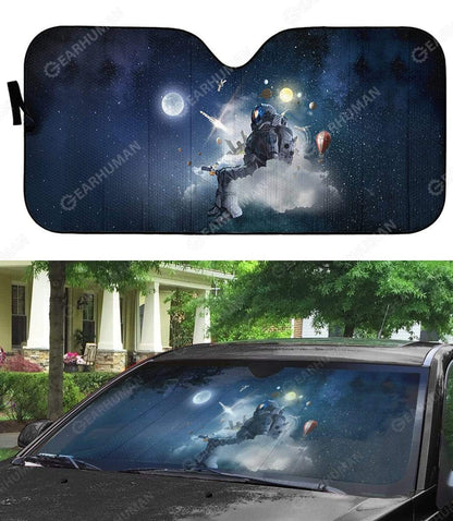 Gearhumans Custom Car Auto Sunshade Astronaut