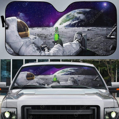 Gearhumans Custom Car Auto Sunshade Astronaut