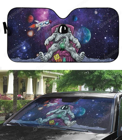 Gearhumans Custom Car Auto Sunshade Astronaut