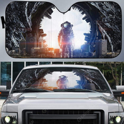 Gearhumans Custom Car Auto Sunshade Astronaut