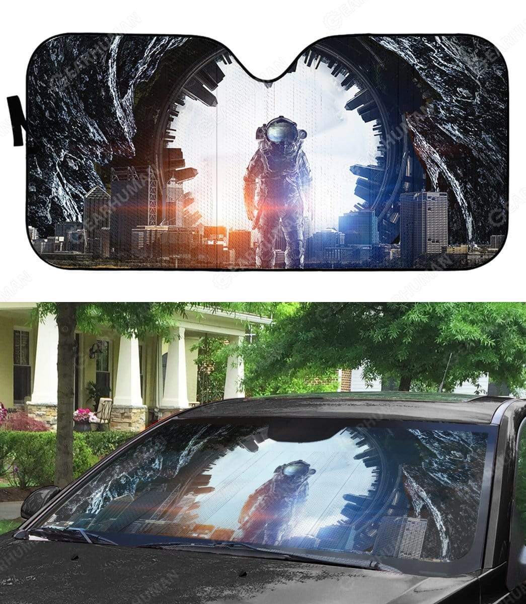 Gearhumans Custom Car Auto Sunshade Astronaut
