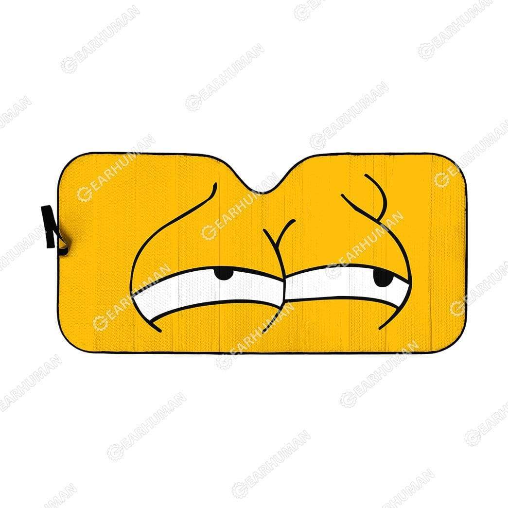 Gearhumans Custom Car Auto Sunshade Homer Simpson