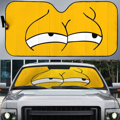 Gearhumans Custom Car Auto Sunshade Homer Simpson