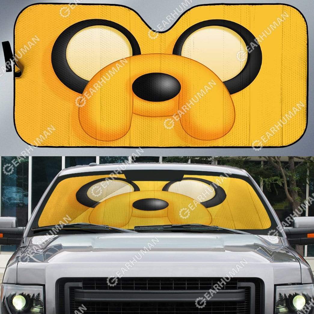 Gearhumans Custom Car Auto Sunshade Jake the Dog