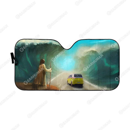 Gearhumans Custom Car Auto Sunshade Jesus