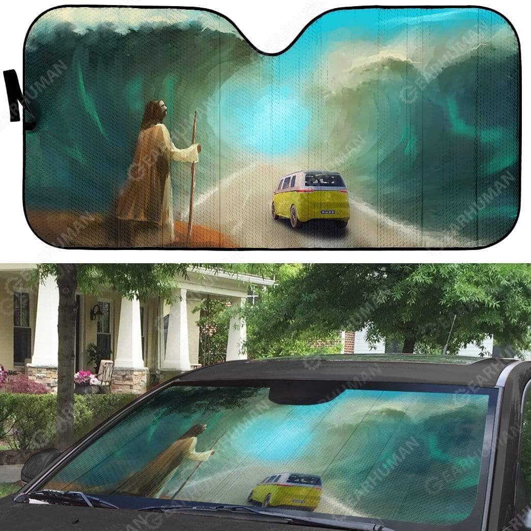Gearhumans Custom Car Auto Sunshade Jesus