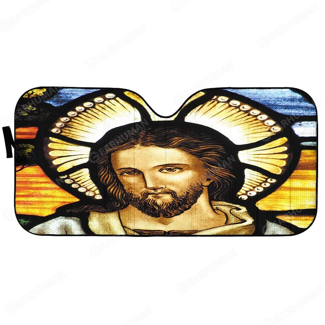 Gearhumans Custom Car Auto Sunshade Jesus