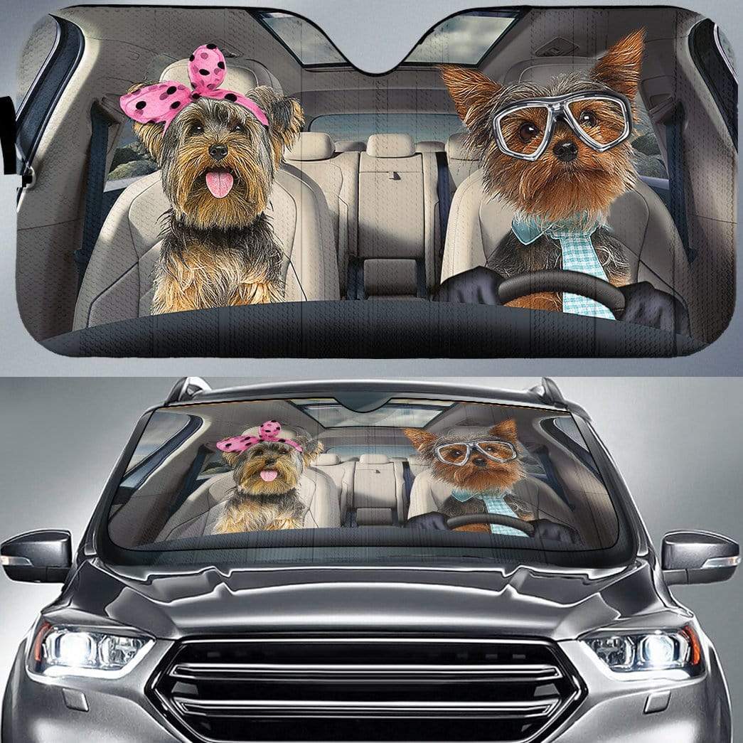 Gearhumans Custom Car Auto Sunshade Yorkshire Terrier