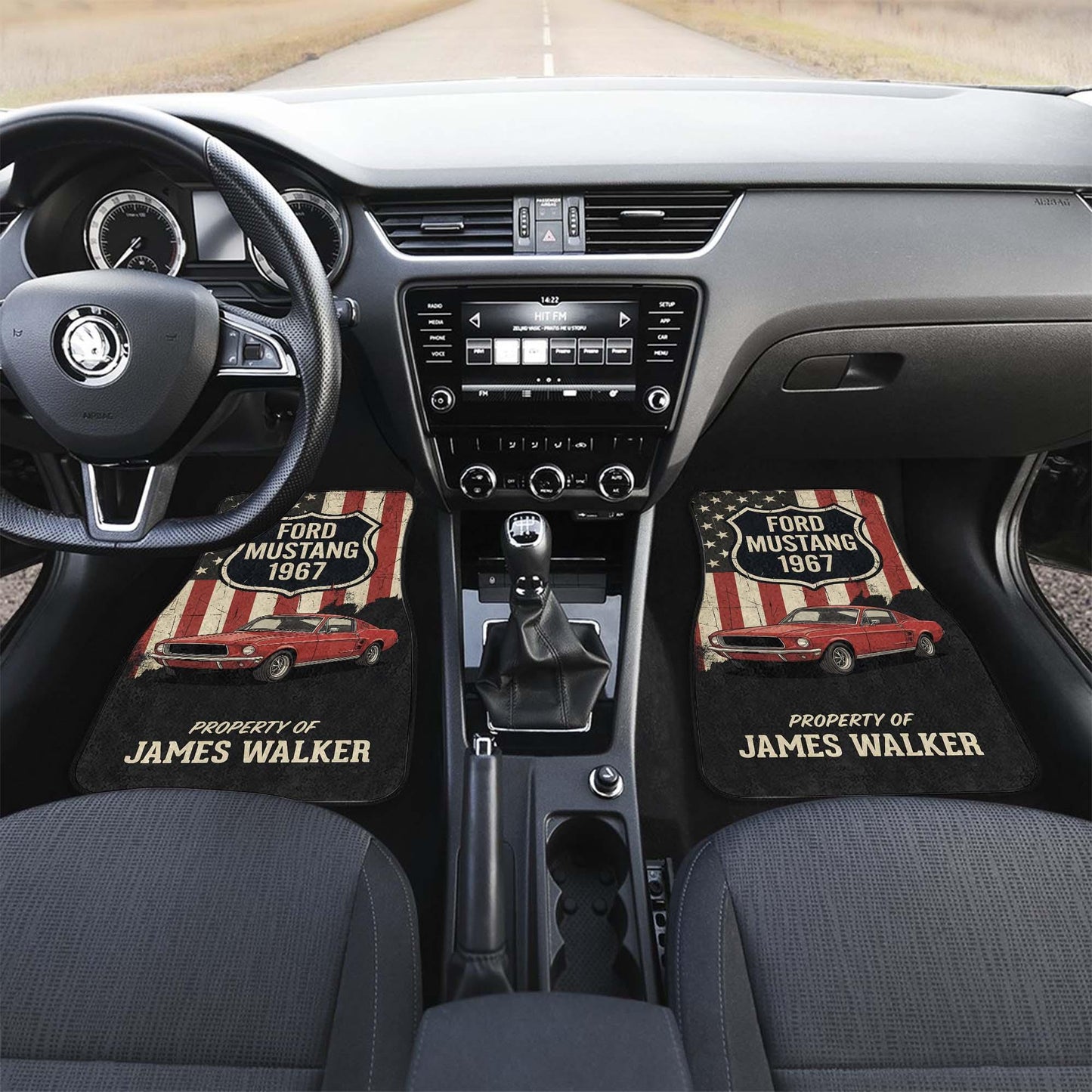 Custom Car Floor Mats with USA Flag | PersonalizedFury - PersonalizedFury