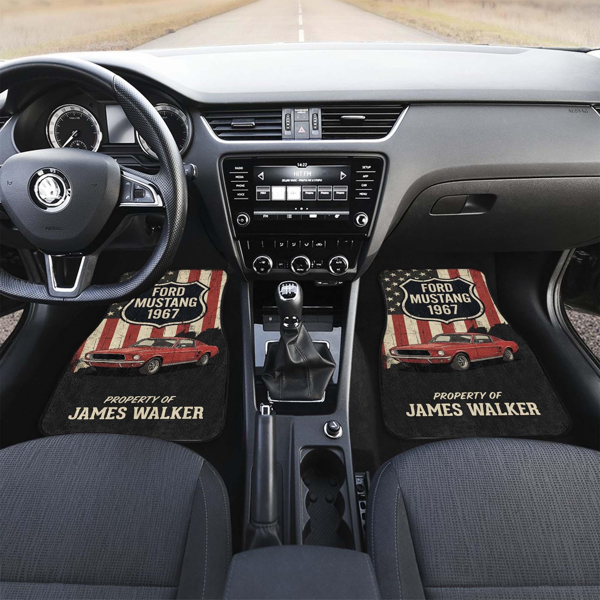 Custom Car Floor Mats with USA Flag | PersonalizedFury - PersonalizedFury