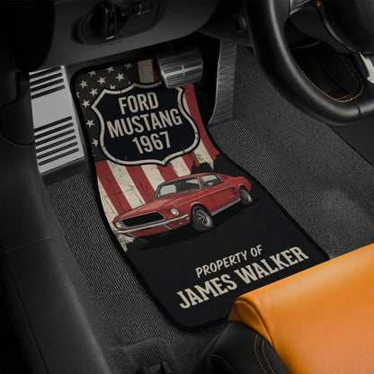 Custom Car Floor Mats with USA Flag | PersonalizedFury - PersonalizedFury