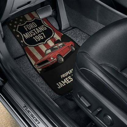Custom Car Floor Mats with USA Flag | PersonalizedFury - PersonalizedFury