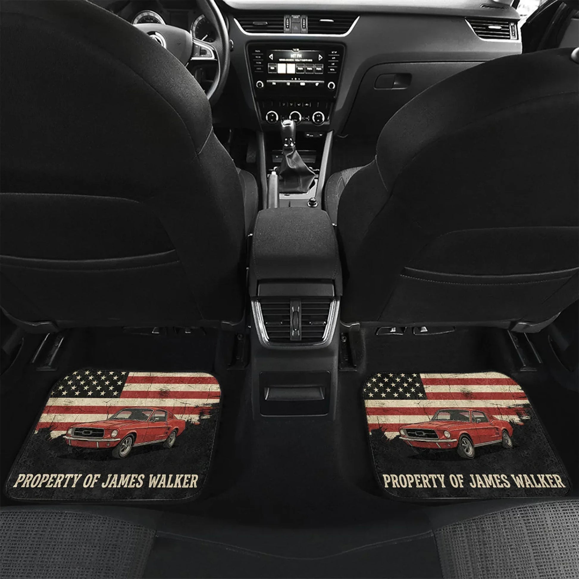 Custom Car Floor Mats with USA Flag | PersonalizedFury - PersonalizedFury