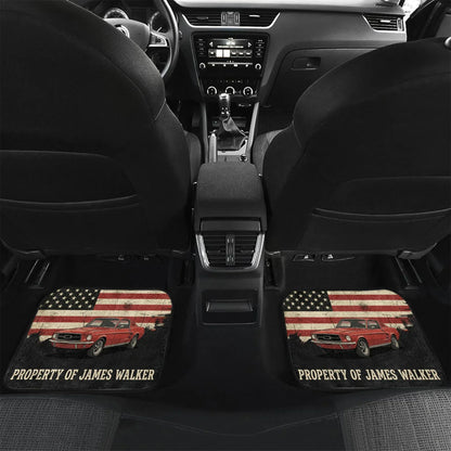 Custom Car Floor Mats with USA Flag | PersonalizedFury - PersonalizedFury