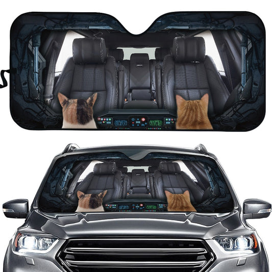 Custom Cat Car Auto Sunshades