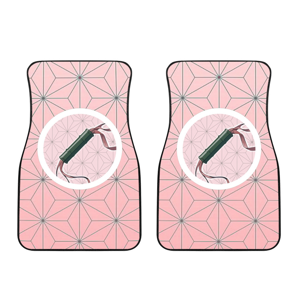 Custom Nezuko Demon Slayers Car Floor Mats Anime Car Accessories