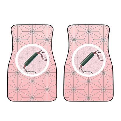 Custom Nezuko Demon Slayers Car Floor Mats Anime Car Accessories