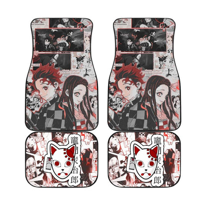 Custom Nezuko and Tanjiro Car Floor Mats Demon Slayers Car Mats Anime Car Accessories