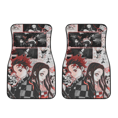 Custom Nezuko and Tanjiro Car Floor Mats Demon Slayers Car Mats Anime Car Accessories