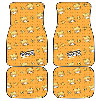Custom Zenitsu Car Floor Mats Custom Demon Slayer Anime Car Accessories
