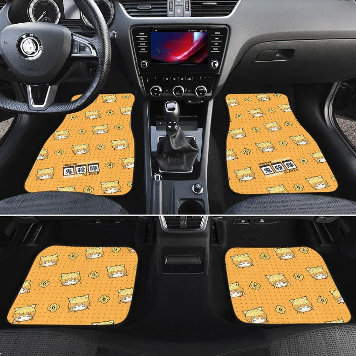 Custom Zenitsu Car Floor Mats Custom Demon Slayer Anime Car Accessories