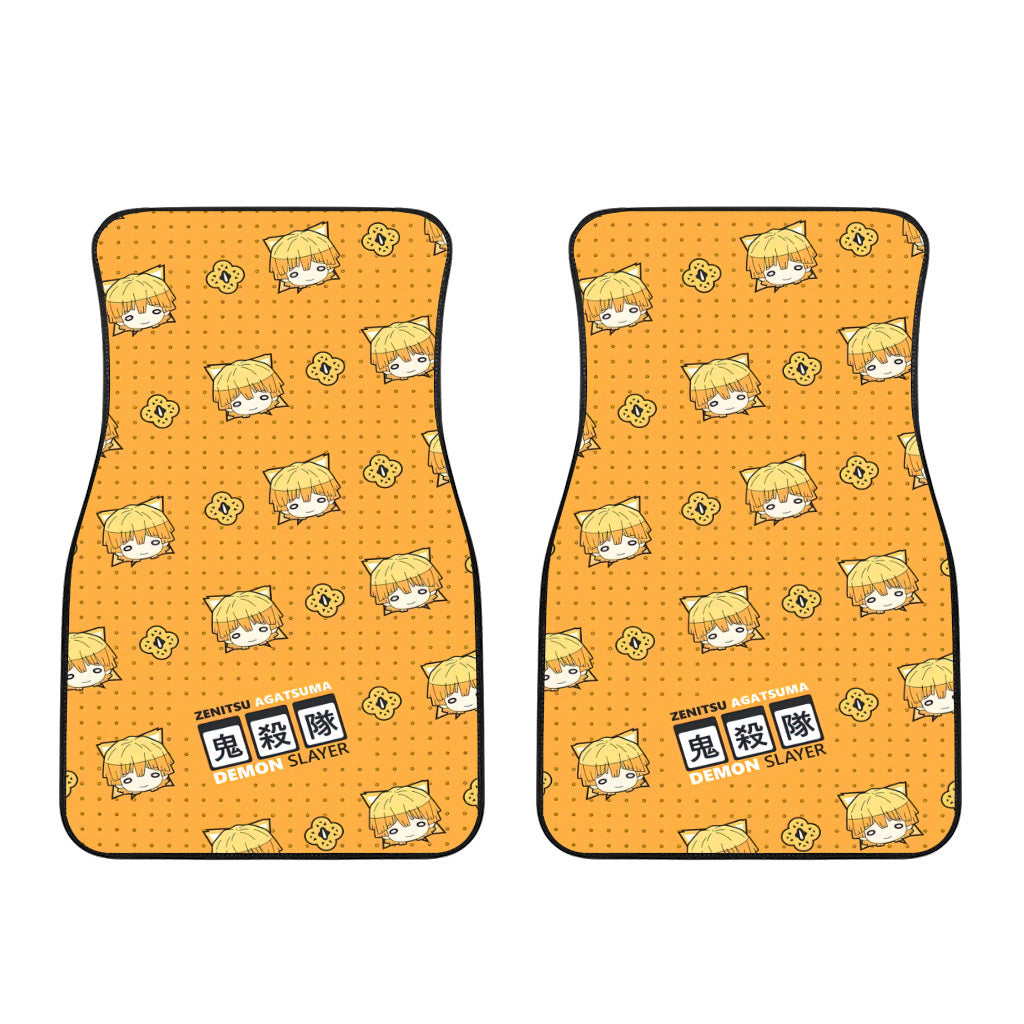 Custom Zenitsu Car Floor Mats Custom Demon Slayer Anime Car Accessories