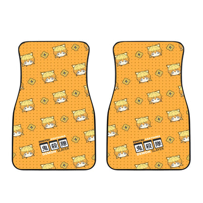 Custom Zenitsu Car Floor Mats Custom Demon Slayer Anime Car Accessories