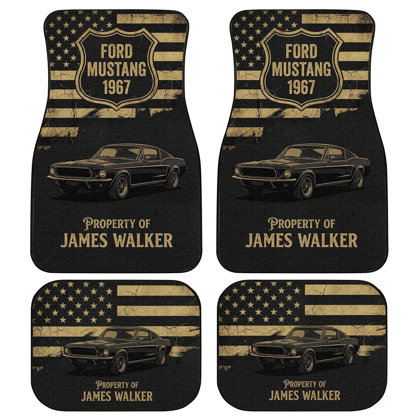 Custom Car Floor Mats with Photo – USA Flag | PersonalizedFury - PersonalizedFury